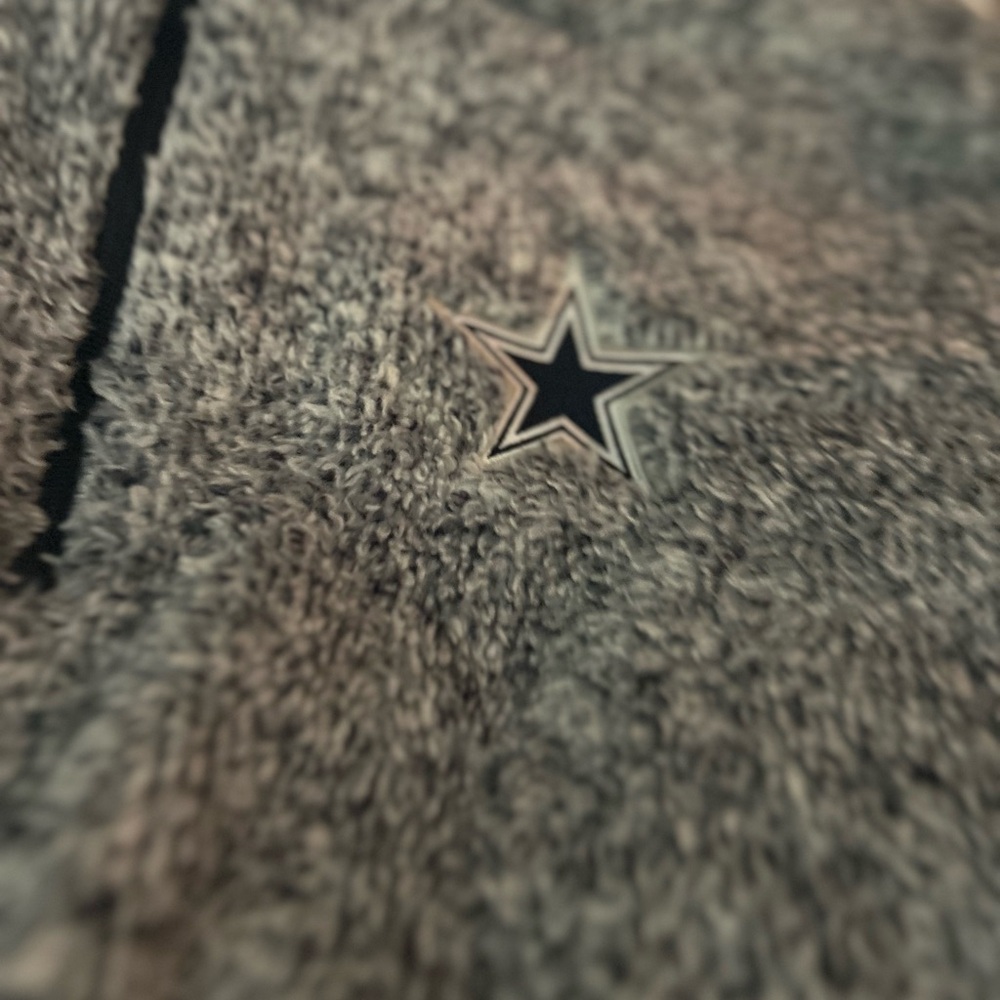 Gray Star Patterned Fleece Jacket